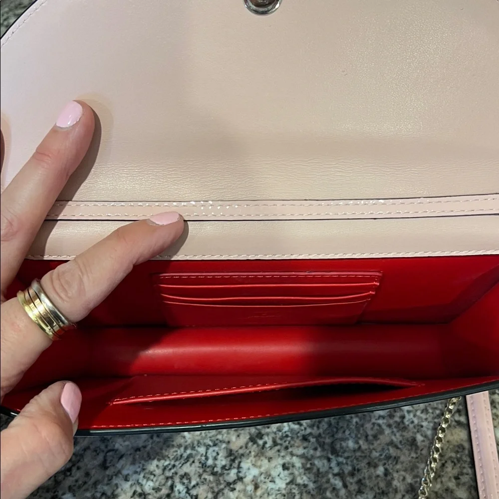 Christian Louboutin Loubi54 Patent Leather Clutch On A Chain